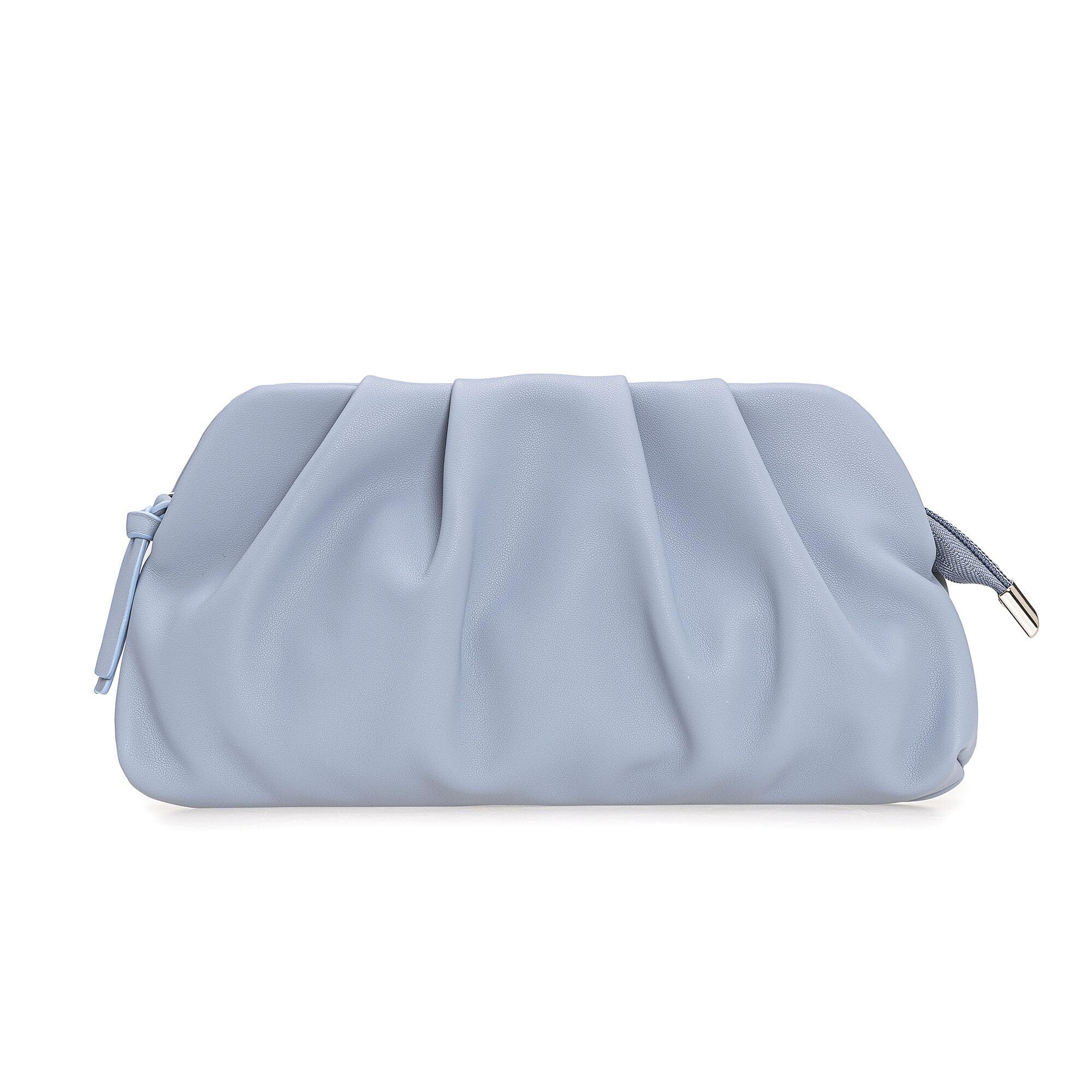 5730 Chic Soft Vegan Leather Clutch Bag Dressy Pleated Pu Evening Purse